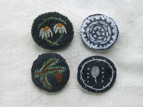 Embroidered Felt Brooch Project