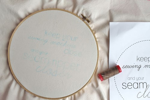 Sewing Sayings Embroidery Pattern