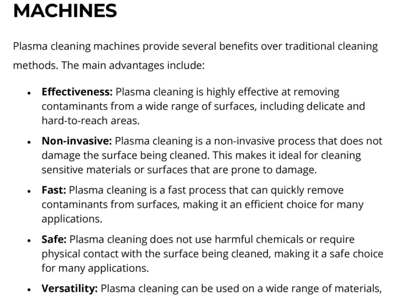 Environmental Benefits of Using Plasma Cleaning
