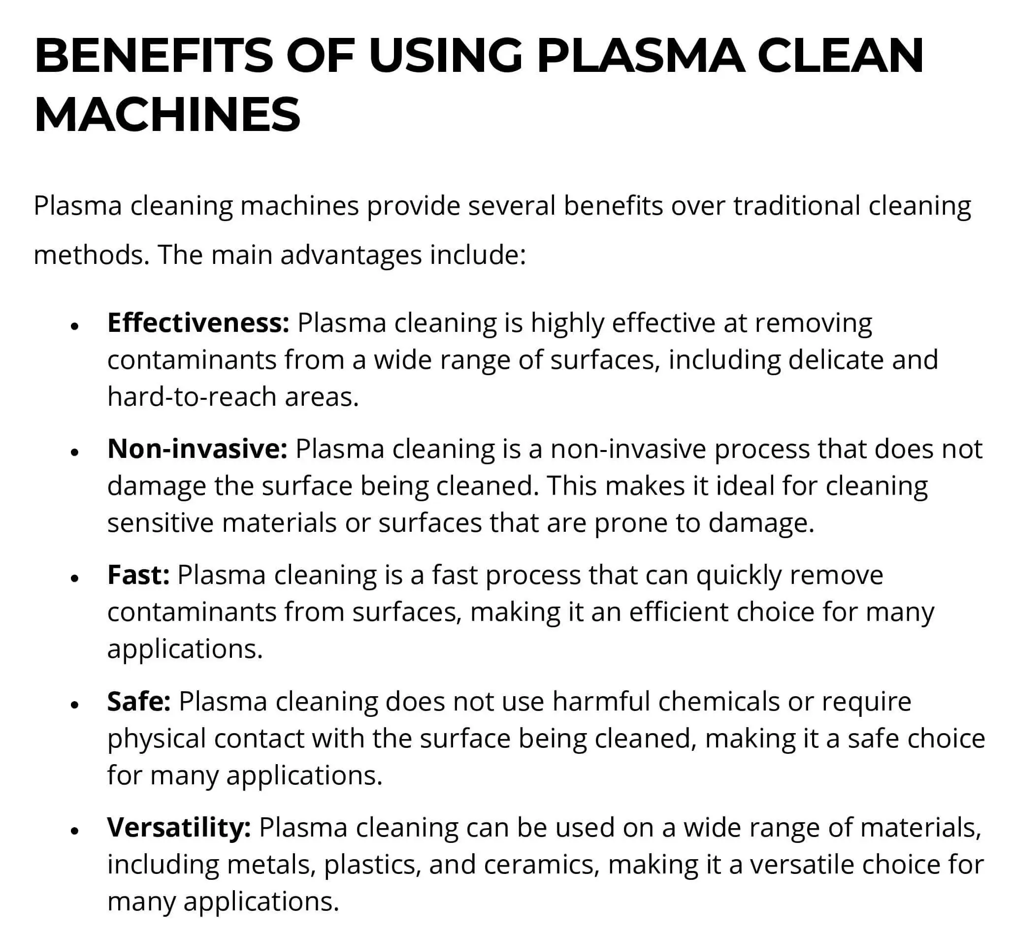 What Are the Environmental Benefits of Using Plasma Cleaning Over Traditional Methods?